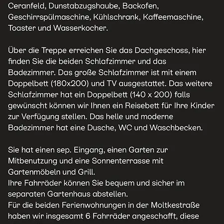 Apartament „opa's Tohuus“mit Fahrraedern, *